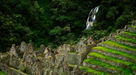 Vista frontal de Wiñay Wayna